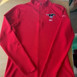 Nike Red Mustang Golf Quarter-Zip Pullover